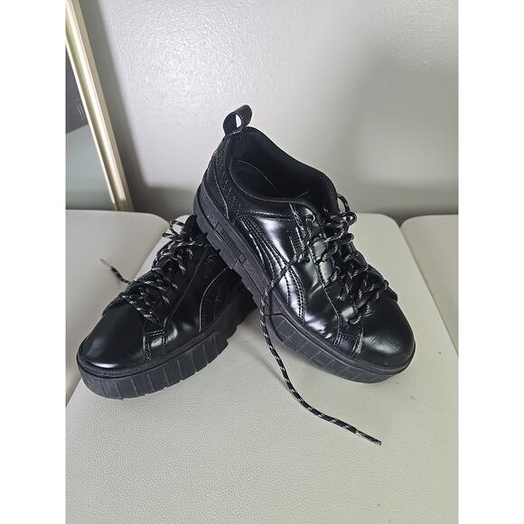Puma Dua Lipa Mayze Flutur Platform Black Sneaker Shoe Size 7.5 - Picture 1 of 11